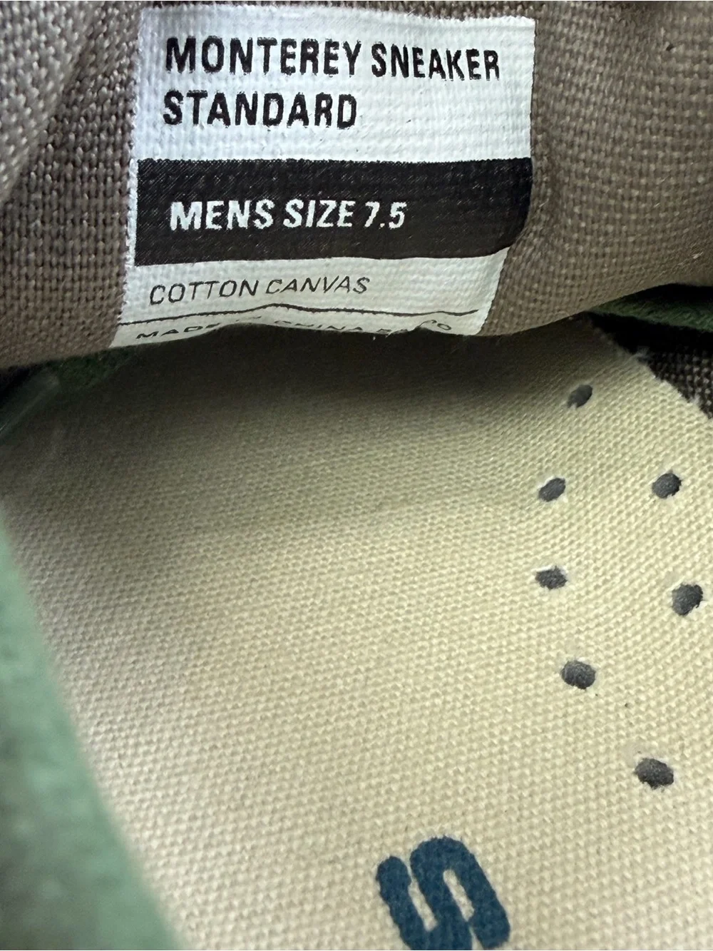 SeaVees Monterey Standard Canvas Sneakers Green Men’s Size 7.5